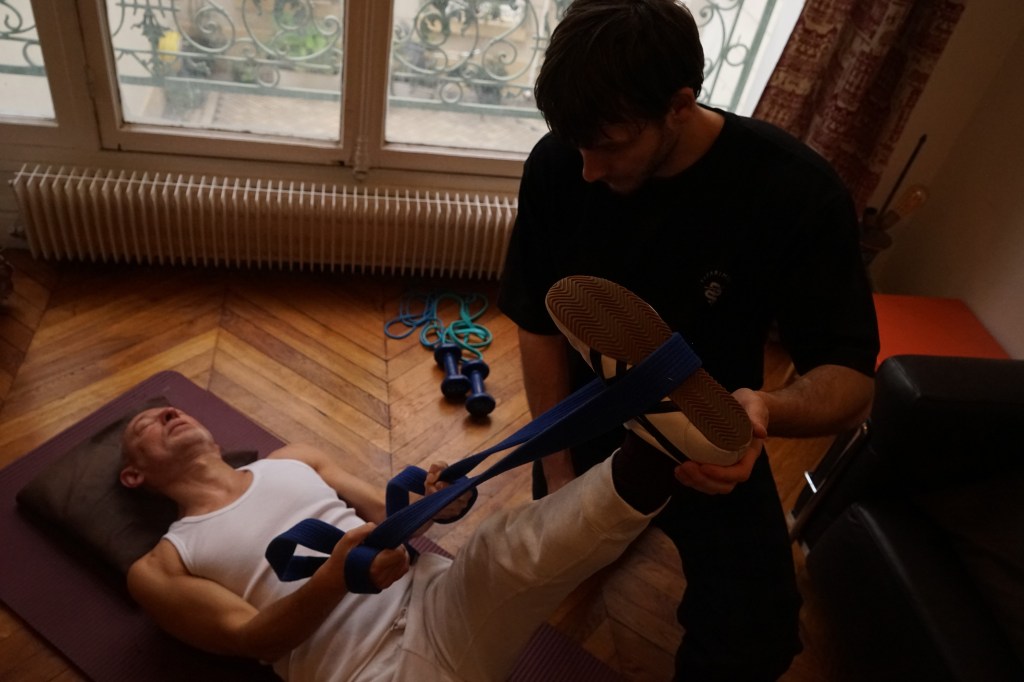 Coaching à domicile, étirements